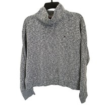 Tommy Hilfiger Knitted Cotton Sweatshirt High-neck Pullover Heather Gray... - $9.89