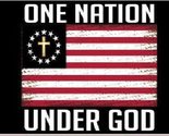 3X5 ONE NATION UNDER GOD JESUS CHRIST CROSS BETSY ROSS BLACK FLAG BANNER... - $6.89