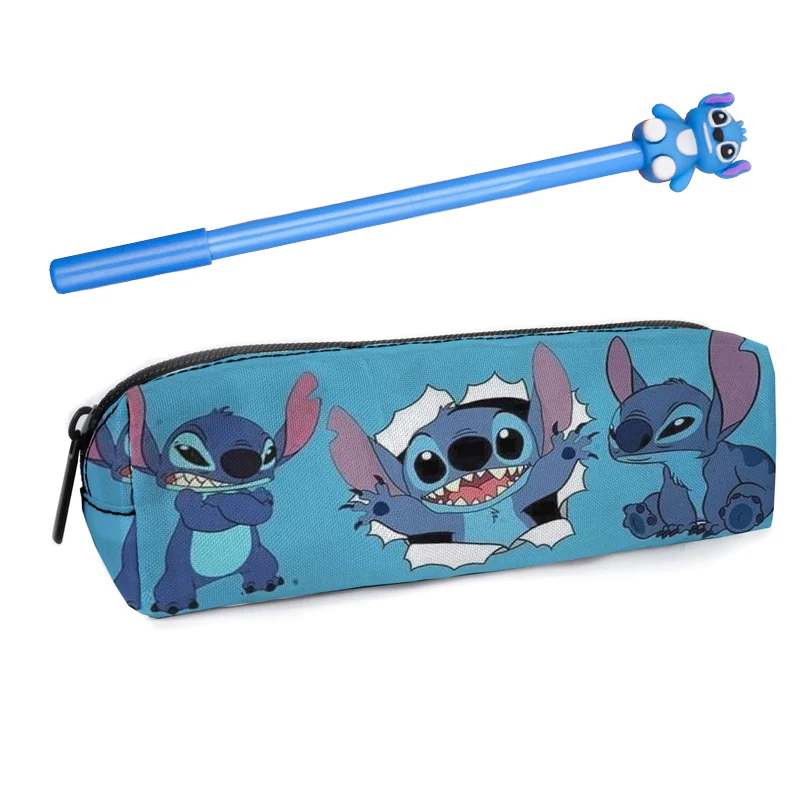 Disney Anime Lilo Stitch Pencil Case pen set Kawaii Stitch Print Pen Bag -6 - $80.21 MXN