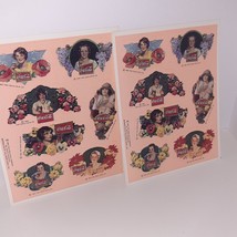 Vtg 90s Hallmark Stickers 1992 COKE Coca Cola Antique Ladies x2 Sheets B... - $9.90