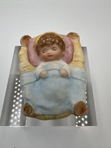 Vintage HOMCO Christmas Nativity Baby Jesus in Manger Figurine 5602 - $9.46