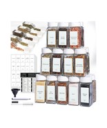 4Oz 48Pack Glass Jars With 304 Minimalist White Premium Spice Labels, Wh... - $54.99