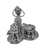 Vintage Souvenir Domine Dirige Nos Condiment Set on Tray Cobalt Blue Lin... - $365.69 MXN