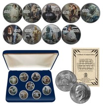 Star Wars Genuine 1976 Eisenhower Dollar 9-Coin Set w/ Box - Officially Licensed - £59.13 GBP
