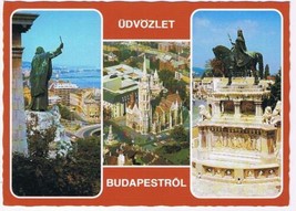 Hungary Postcard Budapest Budapestrol Udvozlet Multi View - £3.88 GBP