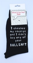 What&#39;d You Say Socks - Unisex Crew - I Checked My Receipt - One Size Fit... - £5.33 GBP
