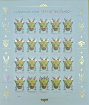 Lunar New Year of the Dragon 20 (USPS) MINT SHEET FOREVER STAMPS - £15.69 GBP