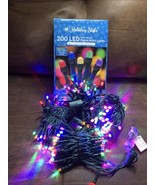 200 Multi Colored Dome LED Lights 39 feet green wire NEW - $9.89
