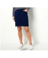 Quacker Factory Skirt Skort XXS Regular Summer Fun Dark Indigo Blue A288127 - $22.07 CAD