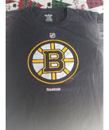 Boston Bruins T-shirt Reebok Size Large NHL Short Sleeve Black - $18.00