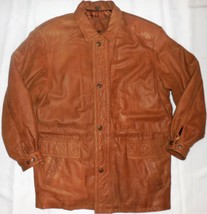 Midwest Int. Leather Cold Weather Jacket Vintage 3/4 Brown Men&#39;s Medium &amp; Hood - £44.05 GBP