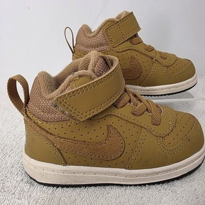 Nike Court Borough Mid 'Wheat' Toddler Size 5C Shoes 870027-701 Athletic Item image 6
