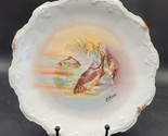 Antique c.1900 Coiffe Limoges Hand Painted Fish Cabinet Plate Signed J. ... - $44.54