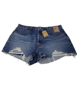 Levi&#39;s® Women&#39;s 501 Original High-Rise Dark Wash Jean Shorts Size 34 NWT - $18.80