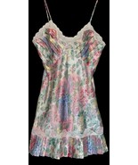 Victoria&#39;s Secret Gold Label Floral Mini Slip Dress Size Med Pleats Nigh... - $68.13 CAD