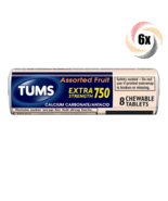 6x Rolls Tums Extra Strength 750 Assorted Fruit Antacid Tablets | 8 Per ... - €12,17 EUR