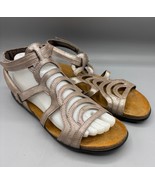 Naot Womens Gladiator Sandals 40 Leather Metallic Bronze Adjustable Straps - $553.78 MXN
