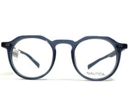 Nautica Eyeglasses Frames N8151 410 Clear Blue Hexagon Round Full Rim 47-21-140 - £89.51 GBP