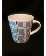 2004 Starbucks Coffee Mug Tea Cup White with Blue Squares - €17,24 EUR