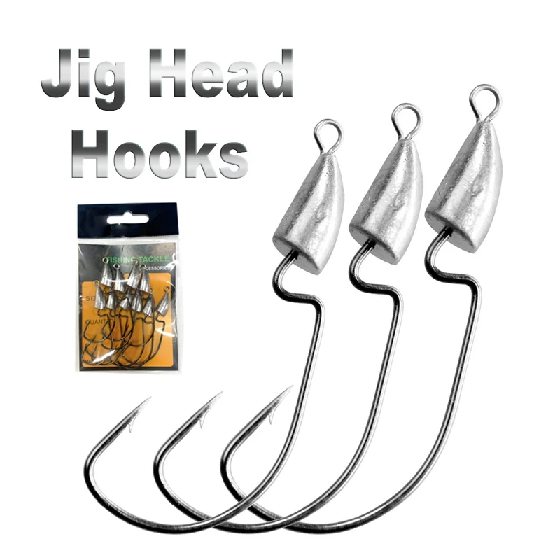 OBSESSION 10pcs/Lot 5g 7g10g 14g Bullet Jig Head  Steel Hook Weedless Offset Wor - $22.91