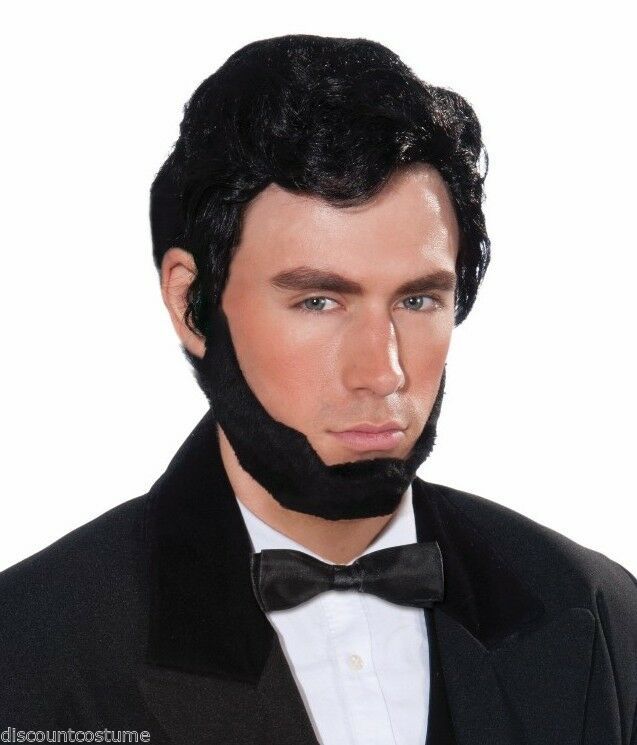 Primary image for DELUXE LINCOLN BLACK BEARD & WIG SET ADULT HALLOWEEN COSTUME ACCESSORY PRESIDENT
