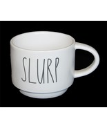 Magenta RAE DUNN &quot;SLURP&quot; Large Stackable Footed Off-White Mug NEW - €13,72 EUR