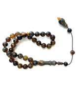 Handmade Genuine Ram Horn Prayer Beads - Misbaha Tasbih with Wooden Gift... - $79.00+