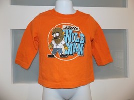 Target Little Wild Man Werewolf Orange Ls T-SHIRT Size 12 Months Boy&#39;s - £10.67 GBP