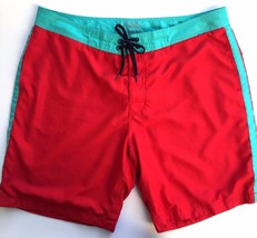 Old Navy Board Shorts Men&#39;s size XXL Swim Trunks Bathing Suit Red Aqua - £16.30 GBP