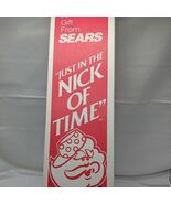 1989 A Gift From Sears &quot;Just In The Nick Of Time&quot; Christmas Wrapping Pap... - €71,27 EUR