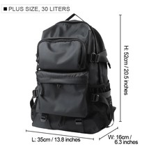 Big Capacity Men Backpack Laptop Ox Black High School Bags Teen College Student  - £141.24 GBP