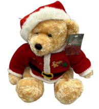 Dan Dee 12&quot; Holiday Bear with Red Knit Sweater Christmas Plush Stuffed Animal - £9.78 GBP