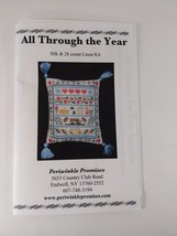 Periwinkle Promises Silk Linen Cross Stitch &quot;All through the year&quot; - £8.54 GBP