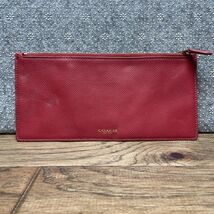 Coach New York Red Zip Pouch SH - $19.80