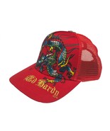 Ed Hardy Dragon Snapback Trucker Hat Color: Red Style# EHH0001-38 Printe... - $69.00
