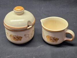 Vintage WAECHTERSBACH POPPY Creamer &amp; Sugar Bowl Set With Lid - Made In ... - $39.53 CAD