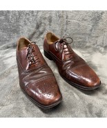 Florsheim Leather Brown Wingtip Oxford Dress Shoes Brogue Lace Up Shoes - $76.57 CAD