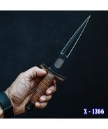 V-42 FSSF Stiletto Dagger Knife Case Spike Fix Double Edge Blade War Collectible - $53.45
