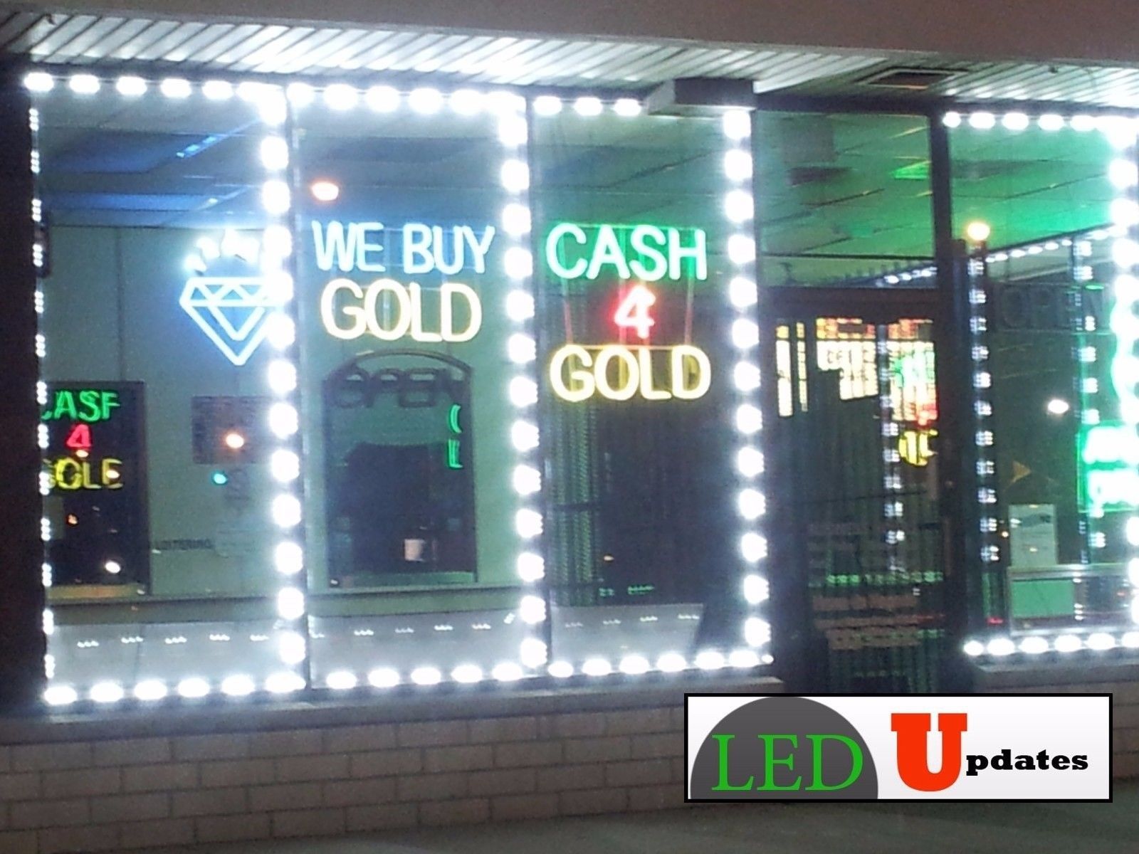 LEDUPDATES 50FT STOREFRONT LED LIGHT SUPER BRIGHT WHITE 5630 NO POWER SUPPLY