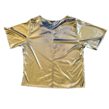 Liquid Gold Disco Bling Metallic T-shirt USA Made VTG - £23.65 GBP