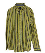 Chaps Easy Care Men’s Sz XL Long Sleeve Button Up Yellow Blue White Pocket - £11.85 GBP