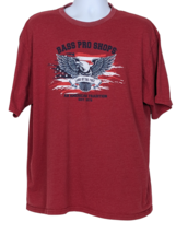 Bass Pro Shops Red T-Shirt With Eagle Size XL &#39;Land Of The Free&#39; - $13.85