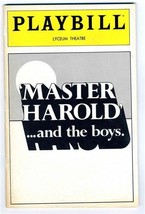 Playbill Master Harold and the Boys 1982 Danny Glover Zakes Mokae Lonny ... - £10.69 GBP