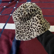 faux fur leopard bucket hat Neiman Marcus Gilly Forge London - $40.00