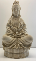 Vintage 12.5 in China Buddhism Temple White Kwan-Yin GuanYin Buddha Statue - £138.48 GBP