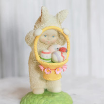 Snowbunnies Dept 56 A Surprise in my Basket 2006 Easter Bunny Egg Porcelain NEW - $39.60