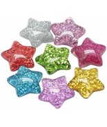 5 Star Cabochons Flatbacks Glitter 16mm Resin Flat Backs Assorted Lot Mix - $5.05