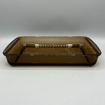 Pyrex 232 2L 28x18x4cm Rectangular Brown Glass Casserole Brownie Pan - £17.90 GBP