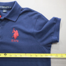 Mens Uspa Us Polo Assn Shirt Short Sleeve Medium M Navy Blue Large Pony Logo - £16.61 GBP