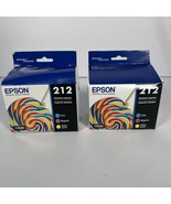 2 NEW - Epson 212 - Cyan Magenta Yellow Ink Cartridge Set - £70.16 GBP